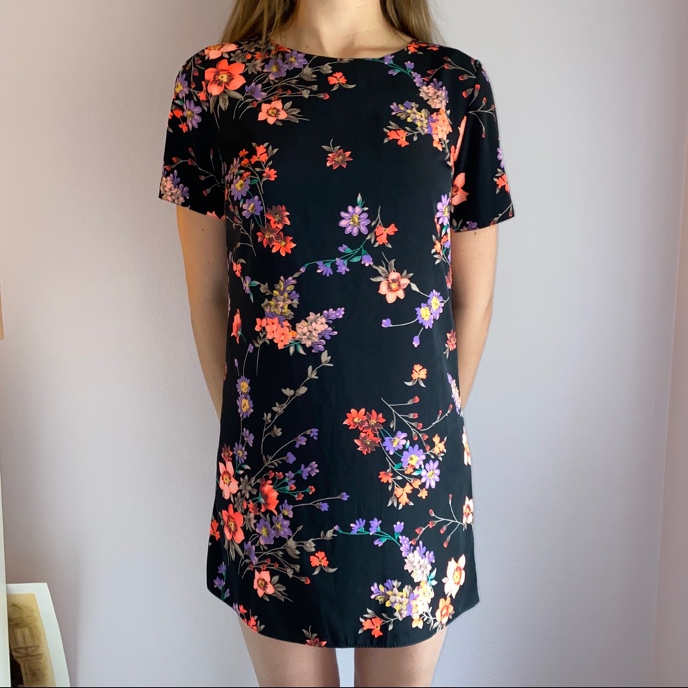Floral Black Dress